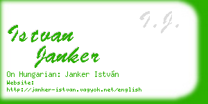 istvan janker business card
